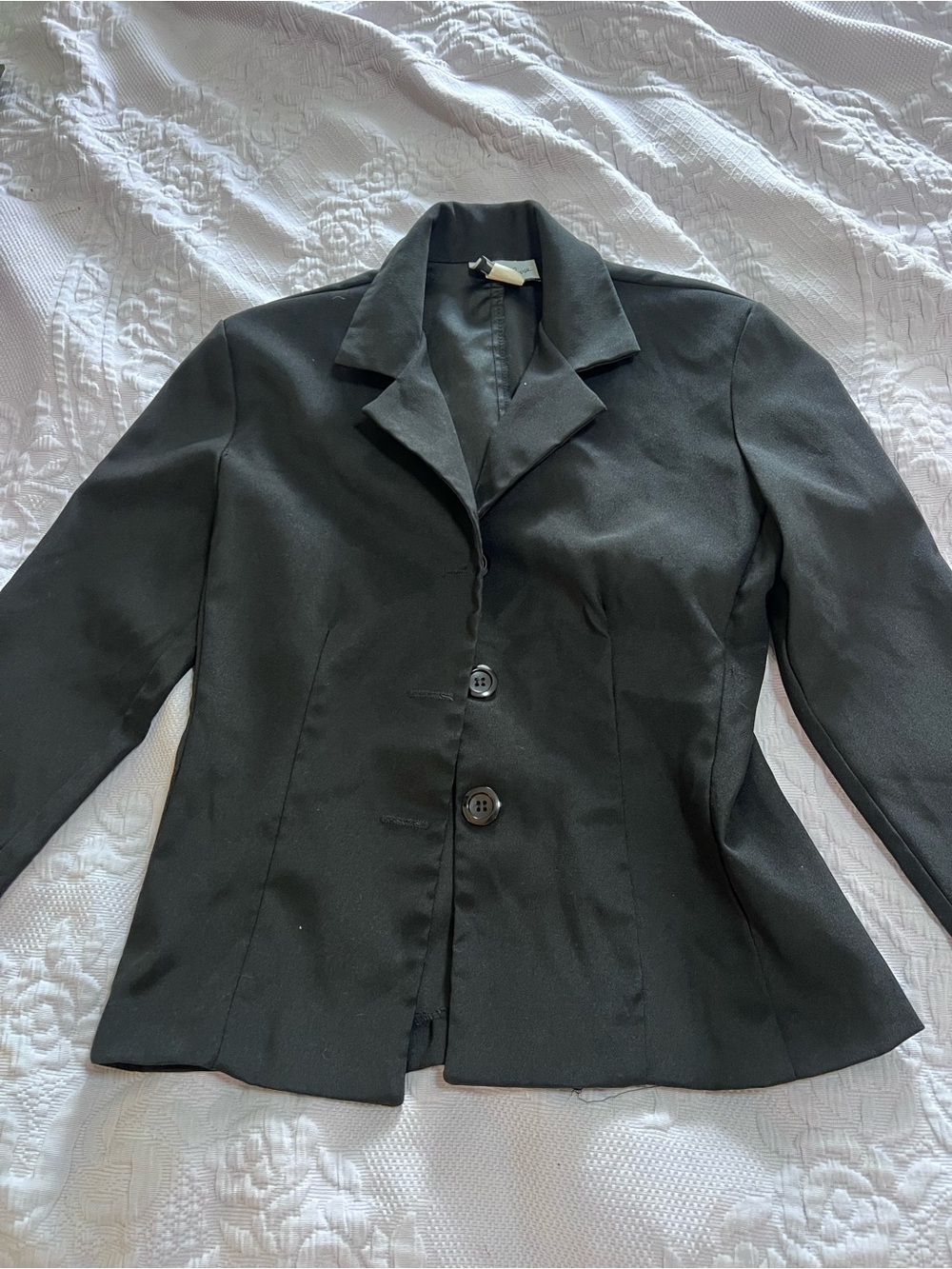 Tailored Black Women's Suit Jacket - Classic Two-Button Blazer